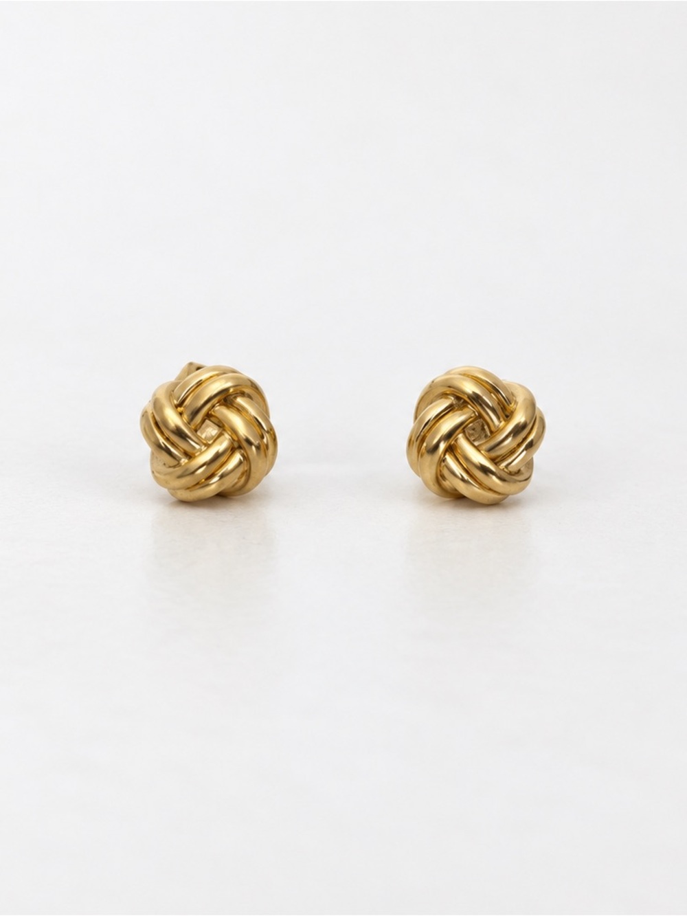 18K Gold PVD Classic Knot Stud Earrings